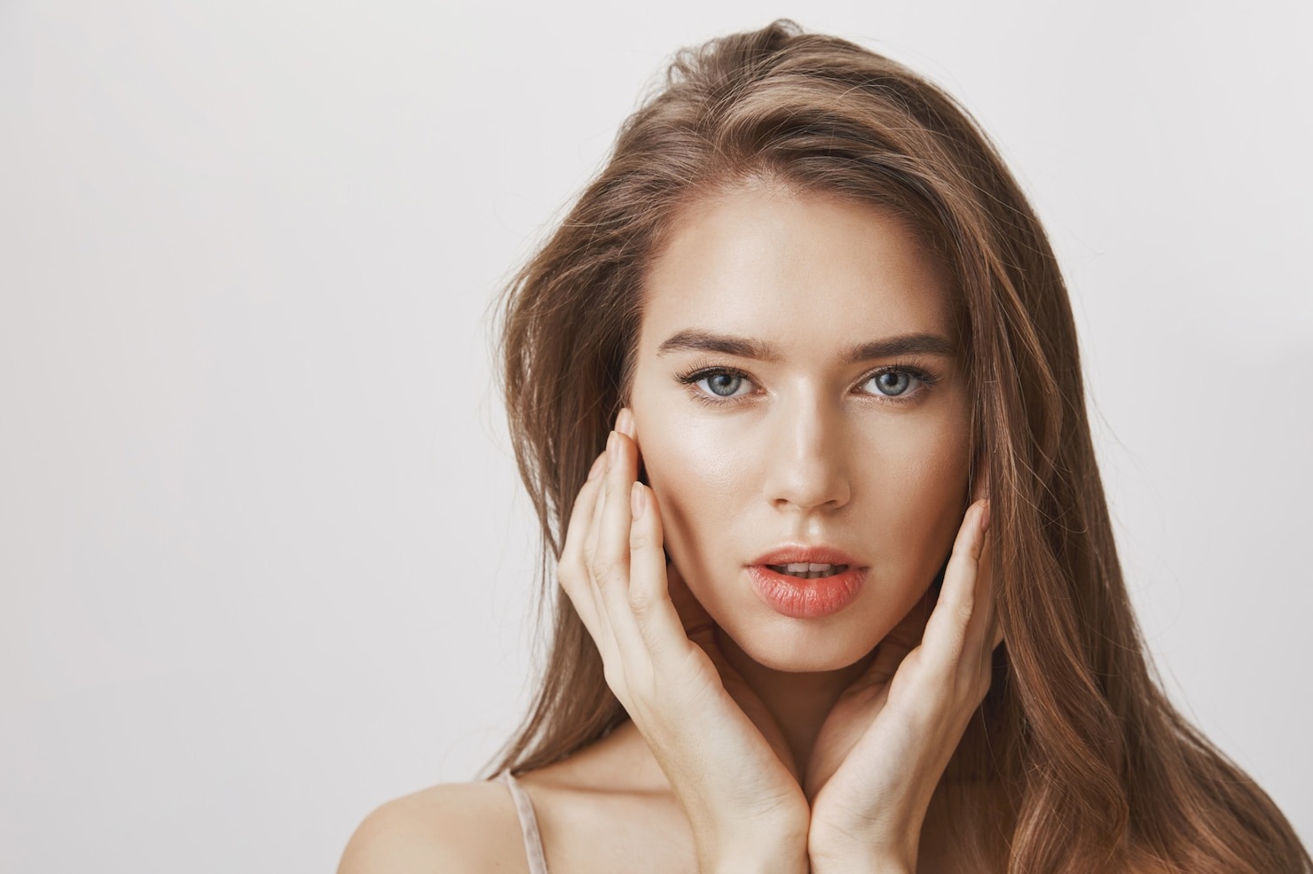 close up sensual beautiful woman