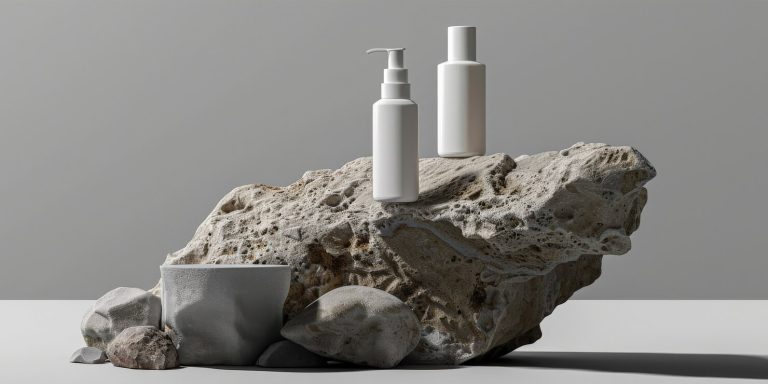 dreamy aesthetic cosmetic product with fresh background