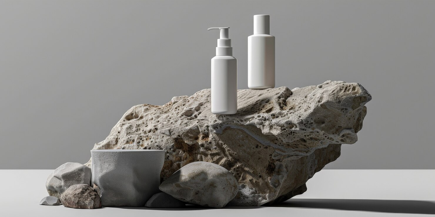 dreamy aesthetic cosmetic product with fresh background